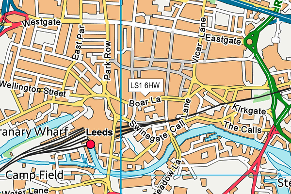 LS1 6HW map - OS VectorMap District (Ordnance Survey) LS1 6HW map - OS VectorMap District (Ordnance Survey)