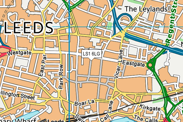 LS1 6LG map - OS VectorMap District (Ordnance Survey) LS1 6LG map - OS VectorMap District (Ordnance Survey)