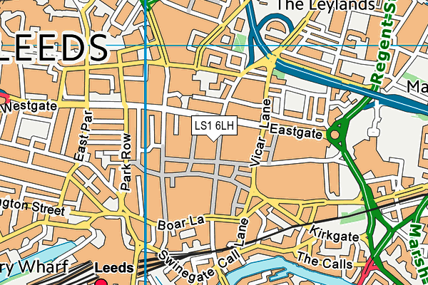 LS1 6LH map - OS VectorMap District (Ordnance Survey)