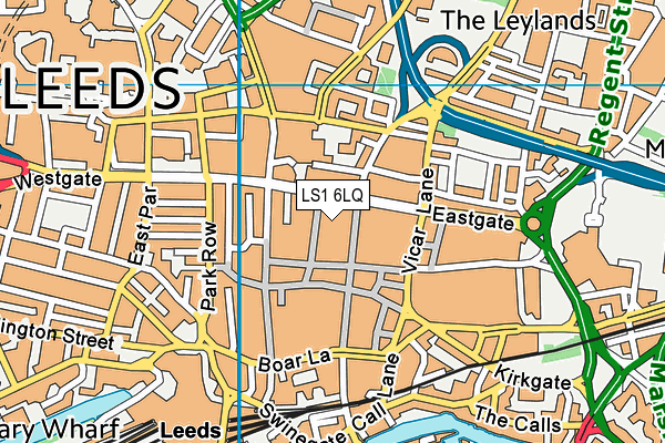 LS1 6LQ map - OS VectorMap District (Ordnance Survey) LS1 6LQ map - OS VectorMap District (Ordnance Survey)