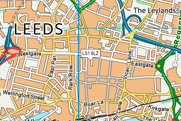 LS1 6LZ map - OS VectorMap District (Ordnance Survey) LS1 6LZ map - OS VectorMap District (Ordnance Survey)