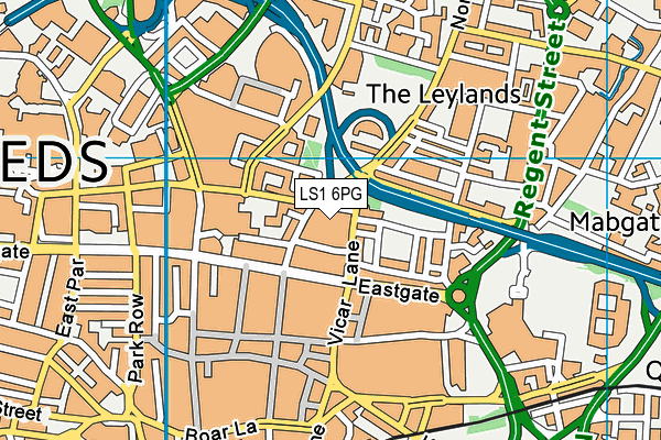 LS1 6PG map - OS VectorMap District (Ordnance Survey) LS1 6PG map - OS VectorMap District (Ordnance Survey)