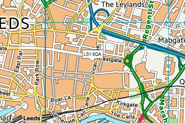 LS1 6QA map - OS VectorMap District (Ordnance Survey) LS1 6QA map - OS VectorMap District (Ordnance Survey)