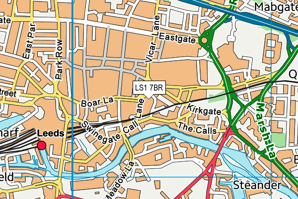 LS1 7BR map - OS VectorMap District (Ordnance Survey) LS1 7BR map - OS VectorMap District (Ordnance Survey)
