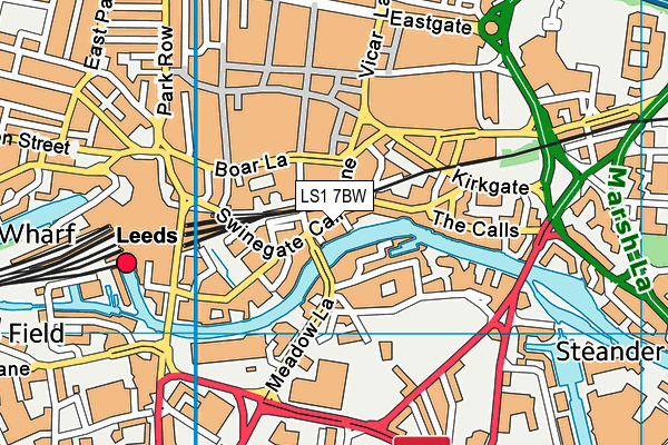 LS1 7BW map - OS VectorMap District (Ordnance Survey)