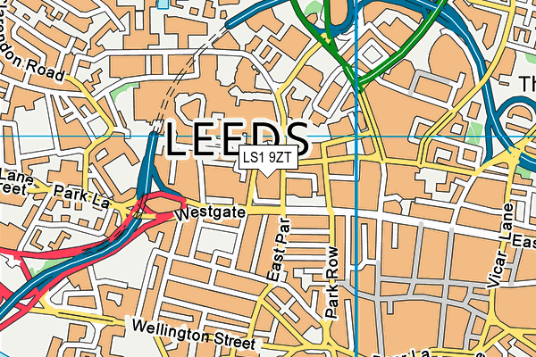 LS1 9ZT map - OS VectorMap District (Ordnance Survey) LS1 9ZT map - OS VectorMap District (Ordnance Survey)
