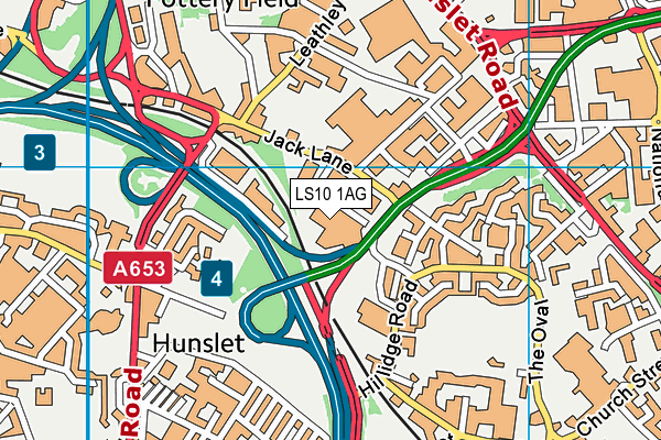 LS10 1AG map - OS VectorMap District (Ordnance Survey) LS10 1AG map - OS VectorMap District (Ordnance Survey)