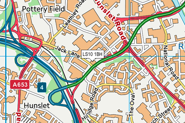 LS10 1BH map - OS VectorMap District (Ordnance Survey) LS10 1BH map - OS VectorMap District (Ordnance Survey)