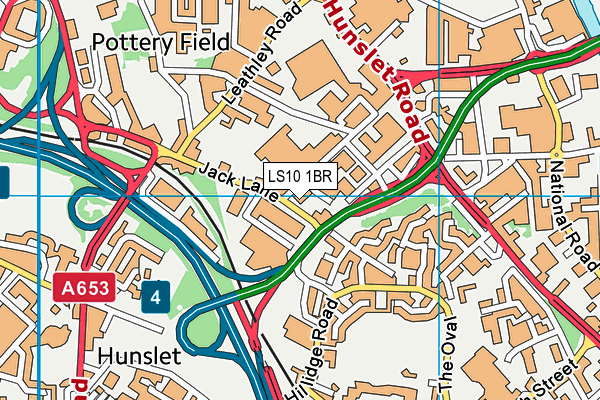 LS10 1BR map - OS VectorMap District (Ordnance Survey) LS10 1BR map - OS VectorMap District (Ordnance Survey)