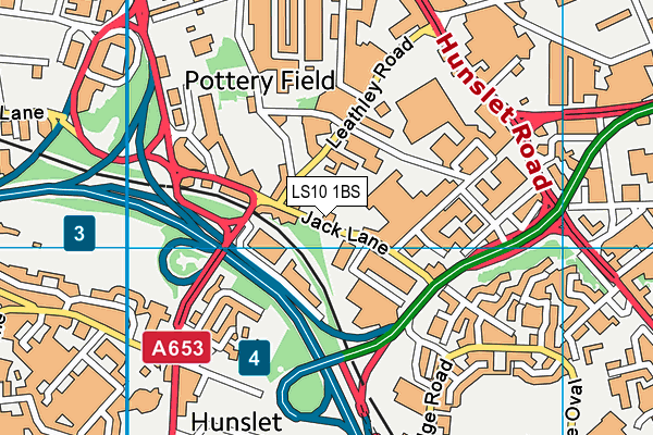 LS10 1BS map - OS VectorMap District (Ordnance Survey) LS10 1BS map - OS VectorMap District (Ordnance Survey)