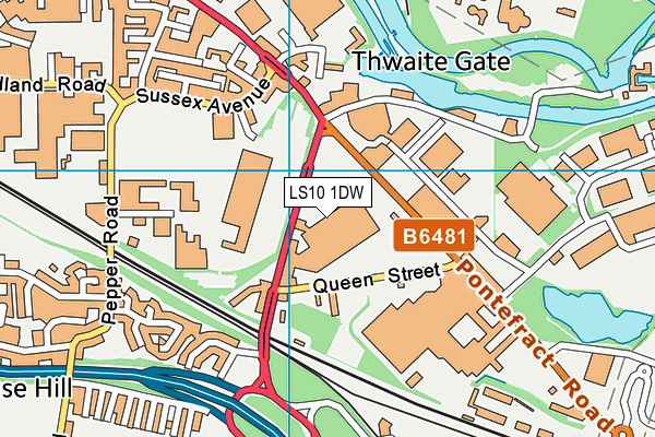 LS10 1DW map - OS VectorMap District (Ordnance Survey) LS10 1DW map - OS VectorMap District (Ordnance Survey)