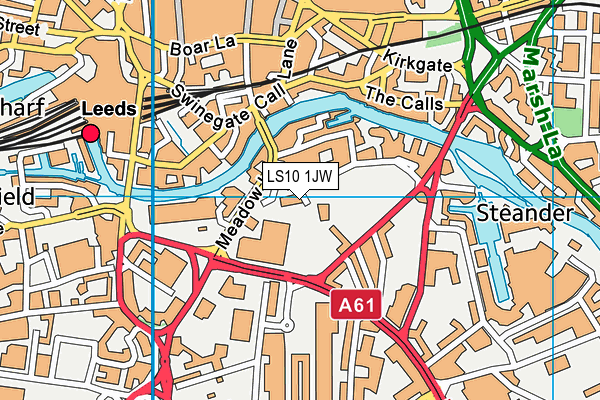 LS10 1JW map - OS VectorMap District (Ordnance Survey) LS10 1JW map - OS VectorMap District (Ordnance Survey)