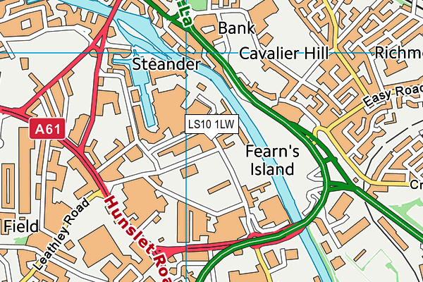 LS10 1LW map - OS VectorMap District (Ordnance Survey)