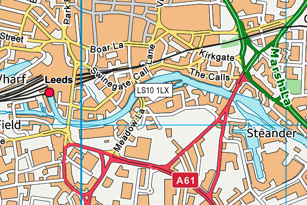 LS10 1LX map - OS VectorMap District (Ordnance Survey)