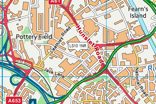 LS10 1NR map - OS VectorMap District (Ordnance Survey) LS10 1NR map - OS VectorMap District (Ordnance Survey)