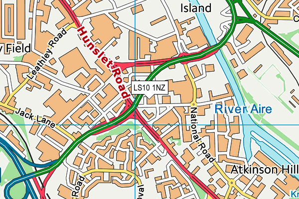 LS10 1NZ map - OS VectorMap District (Ordnance Survey) LS10 1NZ map - OS VectorMap District (Ordnance Survey)