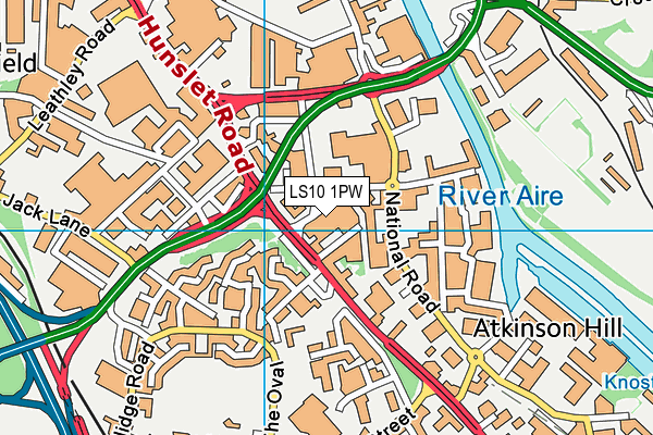 LS10 1PW map - OS VectorMap District (Ordnance Survey) LS10 1PW map - OS VectorMap District (Ordnance Survey)