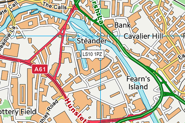 LS10 1PZ map - OS VectorMap District (Ordnance Survey)