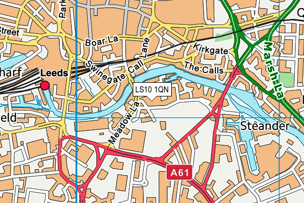 LS10 1QN map - OS VectorMap District (Ordnance Survey)