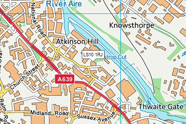 LS10 1RJ map - OS VectorMap District (Ordnance Survey)