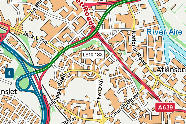 LS10 1SX map - OS VectorMap District (Ordnance Survey) LS10 1SX map - OS VectorMap District (Ordnance Survey)