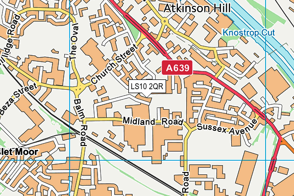 LS10 2QR map - OS VectorMap District (Ordnance Survey)