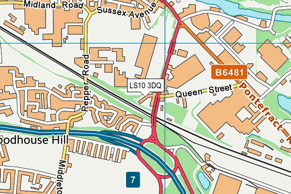 LS10 3DQ map - OS VectorMap District (Ordnance Survey) LS10 3DQ map - OS VectorMap District (Ordnance Survey)