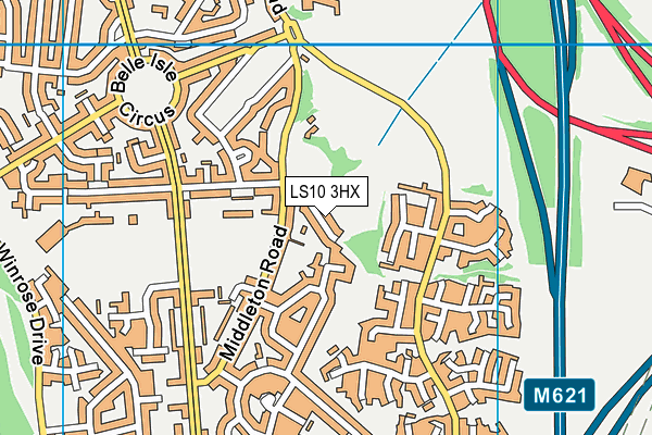 LS10 3HX map - OS VectorMap District (Ordnance Survey) LS10 3HX map - OS VectorMap District (Ordnance Survey)