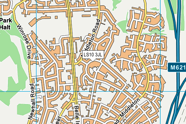 LS10 3JL map - OS VectorMap District (Ordnance Survey) LS10 3JL map - OS VectorMap District (Ordnance Survey)