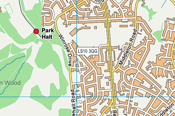 LS10 3QG map - OS VectorMap District (Ordnance Survey) LS10 3QG map - OS VectorMap District (Ordnance Survey)