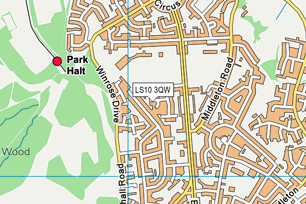 LS10 3QW map - OS VectorMap District (Ordnance Survey) LS10 3QW map - OS VectorMap District (Ordnance Survey)