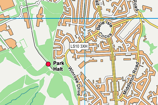 LS10 3XH map - OS VectorMap District (Ordnance Survey)