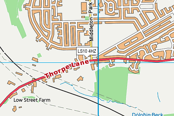 LS10 4HZ map - OS VectorMap District (Ordnance Survey) LS10 4HZ map - OS VectorMap District (Ordnance Survey)