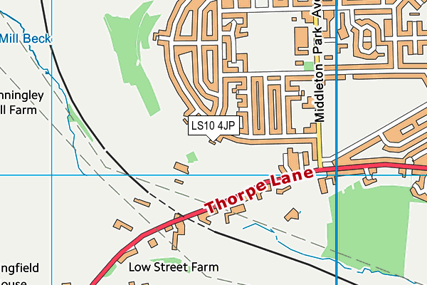 LS10 4JP map - OS VectorMap District (Ordnance Survey) LS10 4JP map - OS VectorMap District (Ordnance Survey)