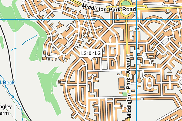 LS10 4LG map - OS VectorMap District (Ordnance Survey) LS10 4LG map - OS VectorMap District (Ordnance Survey)