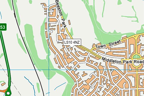 LS10 4NZ map - OS VectorMap District (Ordnance Survey) LS10 4NZ map - OS VectorMap District (Ordnance Survey)