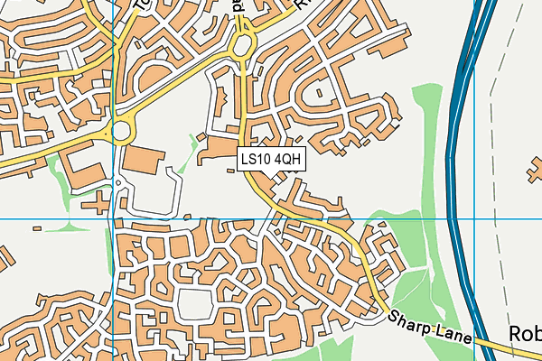 LS10 4QH map - OS VectorMap District (Ordnance Survey) LS10 4QH map - OS VectorMap District (Ordnance Survey)