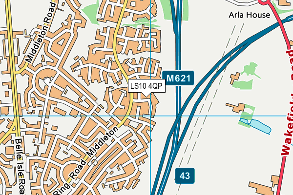 LS10 4QP map - OS VectorMap District (Ordnance Survey) LS10 4QP map - OS VectorMap District (Ordnance Survey)