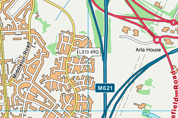 LS10 4RQ map - OS VectorMap District (Ordnance Survey) LS10 4RQ map - OS VectorMap District (Ordnance Survey)