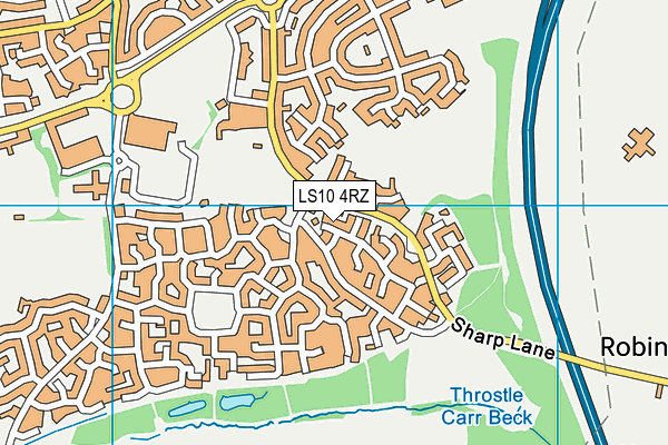 LS10 4RZ map - OS VectorMap District (Ordnance Survey) LS10 4RZ map - OS VectorMap District (Ordnance Survey)