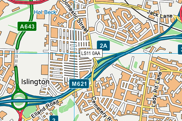 LS11 0AA map - OS VectorMap District (Ordnance Survey) LS11 0AA map - OS VectorMap District (Ordnance Survey)