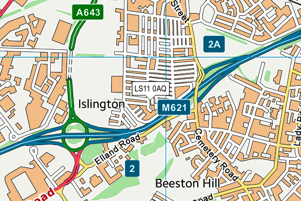 LS11 0AQ map - OS VectorMap District (Ordnance Survey) LS11 0AQ map - OS VectorMap District (Ordnance Survey)