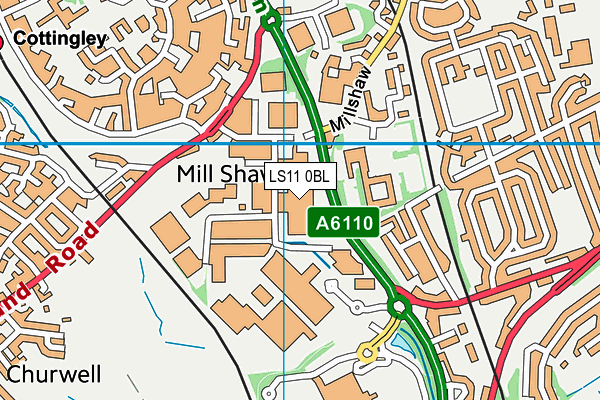 LS11 0BL map - OS VectorMap District (Ordnance Survey) LS11 0BL map - OS VectorMap District (Ordnance Survey)