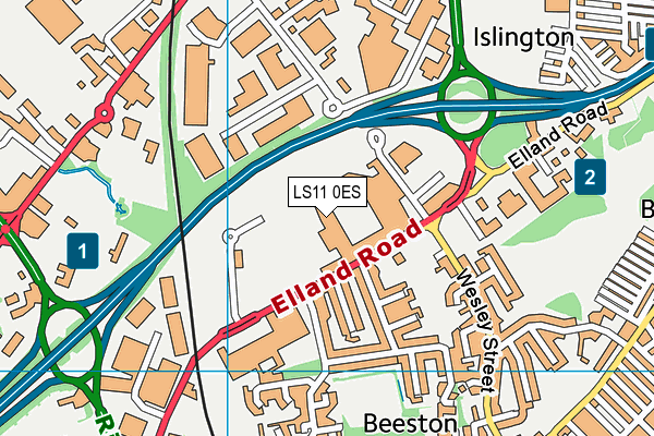 LS11 0ES map - OS VectorMap District (Ordnance Survey) LS11 0ES map - OS VectorMap District (Ordnance Survey)