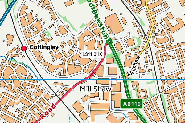 LS11 0HX map - OS VectorMap District (Ordnance Survey)
