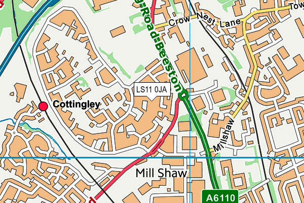 LS11 0JA map - OS VectorMap District (Ordnance Survey) LS11 0JA map - OS VectorMap District (Ordnance Survey)
