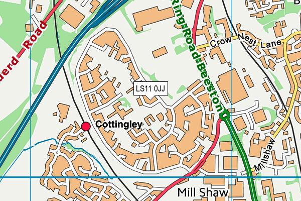 LS11 0JJ map - OS VectorMap District (Ordnance Survey) LS11 0JJ map - OS VectorMap District (Ordnance Survey)
