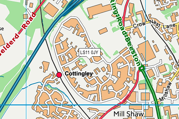 LS11 0JY map - OS VectorMap District (Ordnance Survey) LS11 0JY map - OS VectorMap District (Ordnance Survey)