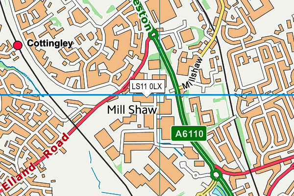 LS11 0LX map - OS VectorMap District (Ordnance Survey)