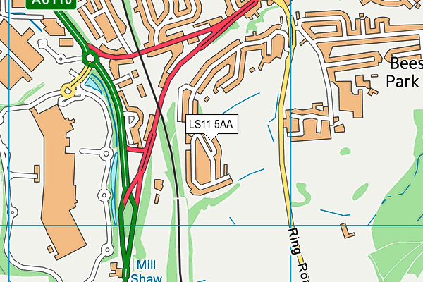LS11 5AA map - OS VectorMap District (Ordnance Survey) LS11 5AA map - OS VectorMap District (Ordnance Survey)